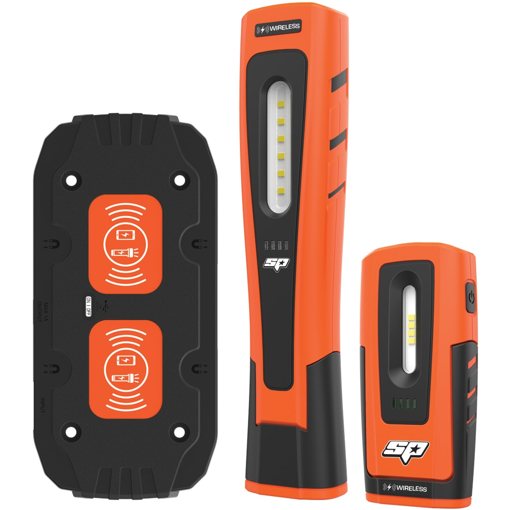 WORK LIGHT/FLASHLIGHT - SMD LED - WIRELESS CHARGE - TWIN PACK